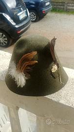 Cappello tirolese feltro verde da donna