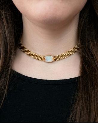 Collana dorata Genesi effetto madreperla 