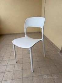 Sedie in polipropilene bianco
