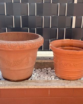 Coppia Vasi Grandi Resina (Diam. 70 e 60 cm)