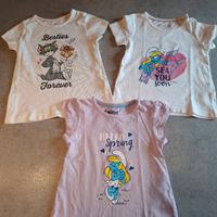 Set 3 t-shirt bambina 2-3 anni stampa 92 Lupilù 