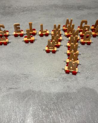 Lettere treno legno