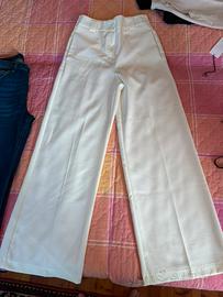 Pantalone bianco a palazzo
