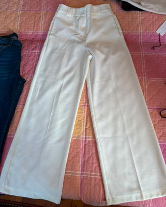 Pantalone bianco a palazzo