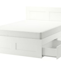 Letto ikea BRIMNES con cassettoni e testiera