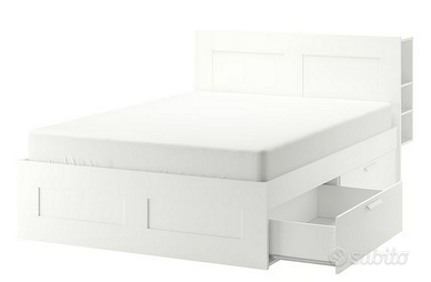 Letto ikea BRIMNES con cassettoni e testiera