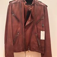 Giacca "chiodo" biker, vera pelle, artigianale