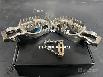 Pedane e pedalino freno titanio pro works