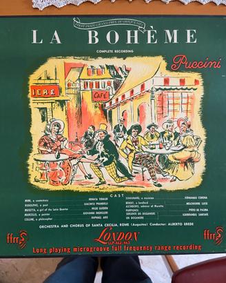 Cofanetto 2 vinili d'epoca opera "La Bohème"