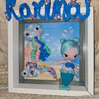 Cornice 3D Sirenetta Amigurumi 