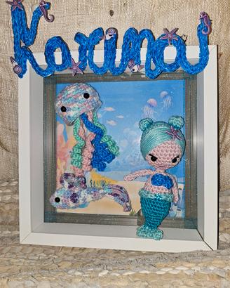 Cornice 3D Sirenetta Amigurumi 