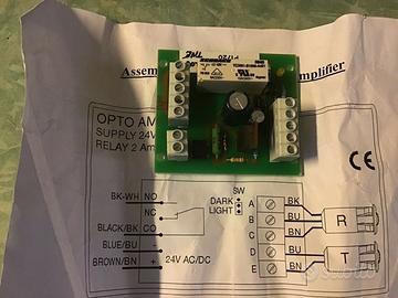 Interfaccia relè per fotocellule PNP TX/RX