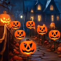 Decorazioni Halloween 6 luci solari  zucche Horror