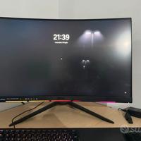 Postazione gaming , PC fisso + monitor 2k