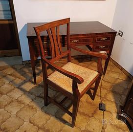 Scrittoio Scrivania Luigi XVI con Poltrona
