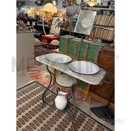 LAVATOIO TOLETTA EPOCA IN FERRO BATTUTO E MARMO SP