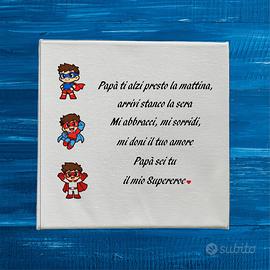 Quadretto in tela per il papà