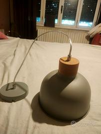 lampadario cool moderno grigio legno