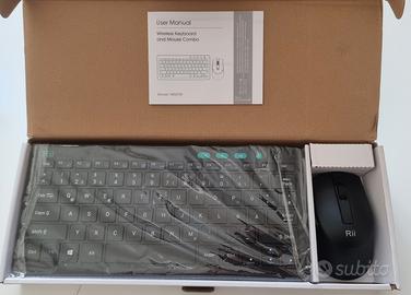 Tastiera Wireless con Mouse Rii