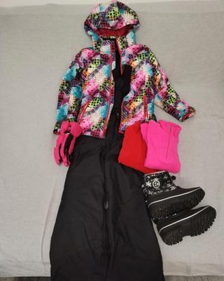 Abbigliamento completo da sci bambina 7-10 anni