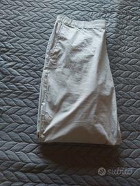 Pantalone donna est. Tg 46/48 in cot/elast. bianco