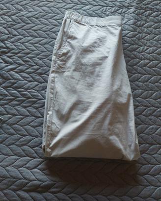 Pantalone donna est. Tg 46/48 in cot/elast. bianco