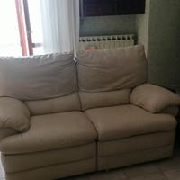 Divano 2P pelle Natuzzi con poltrona relax