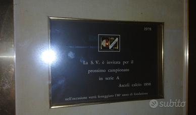 Francobollo commemorativo oro. Ascoli calcio