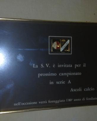 Francobollo commemorativo oro. Ascoli calcio