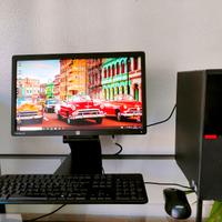 POSTAZIONE COMPLETA PC + MONITOR +TASTIERA E MOUSE