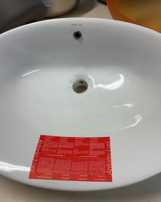 Lavabo da appoggio Antonio Lupi in ceramica bianca