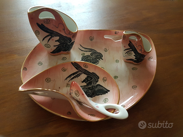 Servizio da fumo vintage ceramica anni 50