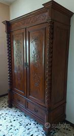 Armadio in noce 2 ante