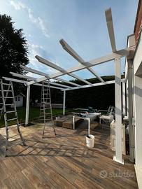 pergola tettoia in ferro 6x6 