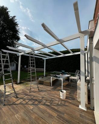 pergola tettoia in ferro 6x6 