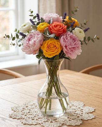 Vaso per fiori in vetro trasparente - caraffa