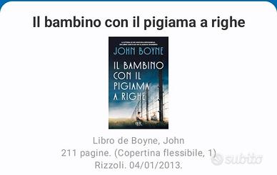 il bambino con il pigiama a righe 