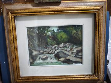 quadro olio su legno 41x33 cm