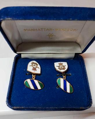Gemelli Vintage Manhattan-Windsor smaltati - Stile
