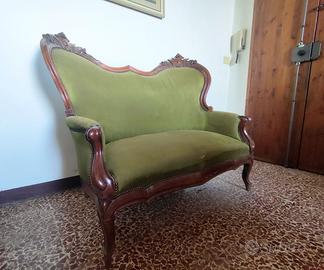 Divano antico stile Luigi XV legno massello
