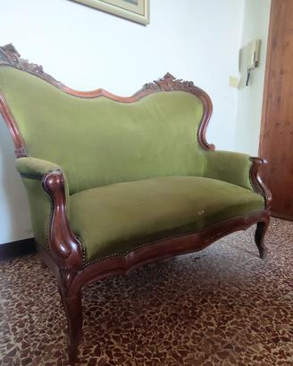 Divano antico stile Luigi XV legno massello