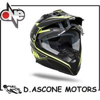 CASCO CROSS TOURING NERO LUCIDO / GIALLO