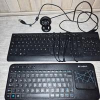 tastiera Logitech wireless con mouse trackpad 