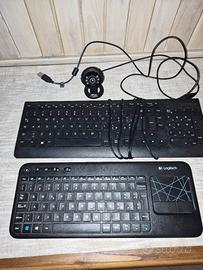 tastiera Logitech wireless con mouse trackpad 