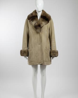 Giubbotto montone Shearling con pelo donna Tg48-50