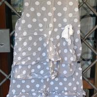 Abito estivo bambina top e gonna a pois 8/10 anni