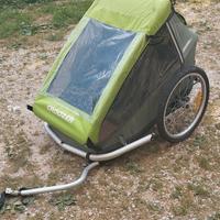carrello porta bambini 2 posti bici e passeggino 