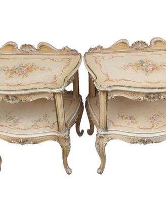 SPLENDIDA COPPIA COMODINI STILE VENEZIANO