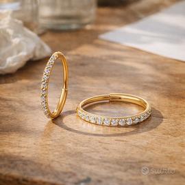 Orecchini Cerchio Titanio Zirconi Anallergici