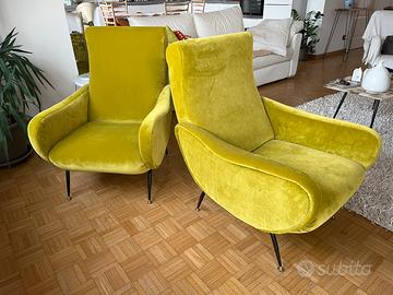 Poltrone anni 50 60 stile lady Zanuso